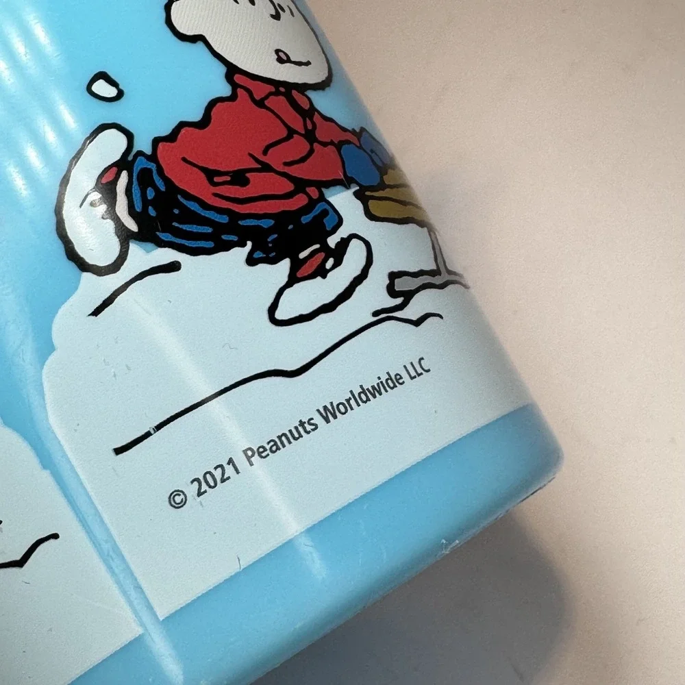 Zak! Peanuts Classic 12oz / 35ml Tumbler Cup Mug w/ Lid Snoopy Charlie Brown EUC